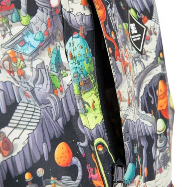 DC BASIS PRINT SNOW JACKET OUTER WORLD BLACK