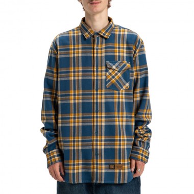 DC MARSHAL FLANNEL LS SHIRT DARK DENIM