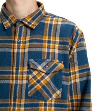 DC MARSHAL FLANNEL LS SHIRT DARK DENIM