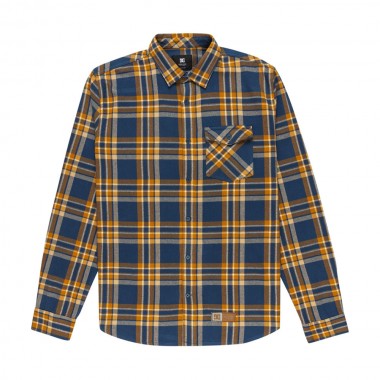 DC MARSHAL FLANNEL LS SHIRT DARK DENIM