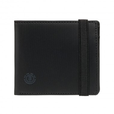 ELEMENT ICON STRAP WALLET BIFOLD FLINT BLACK