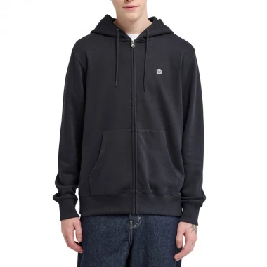 ELEMENT ICON EMBROIDERY ZIP HOODIE FLINT BLACK