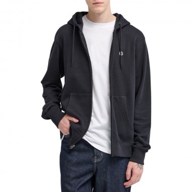 ELEMENT ICON EMBROIDERY ZIP HOODIE FLINT BLACK