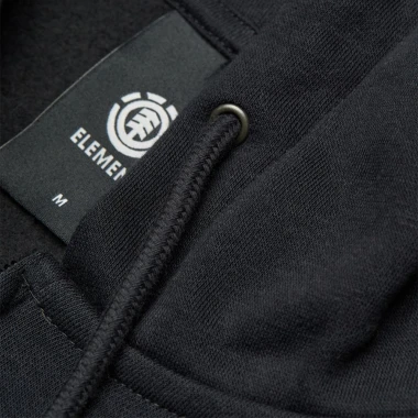 ELEMENT ICON EMBROIDERY ZIP HOODIE FLINT BLACK