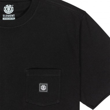 ELEMENT ICON LABEL POCKET T-SHIRT FLINT BLACK