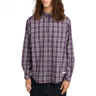 ELEMENT BUTTON DOWN REGULAR FLANNEL LS SHIRT TARTAN GRAYSTONE
