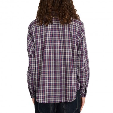 ELEMENT BUTTON DOWN REGULAR FLANNEL LS SHIRT TARTAN GRAYSTONE