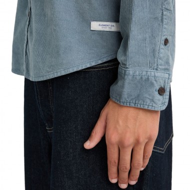 ELEMENT BUTTON DOWN REGULAR CORDUROY LS SHIRT BLUE MIRAGE