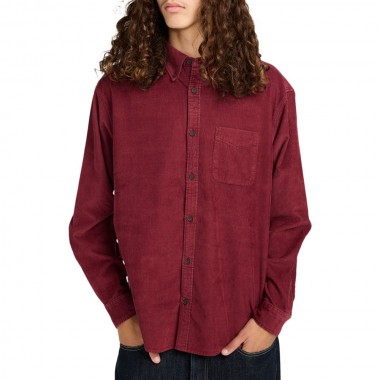 ELEMENT BUTTON DOWN REGULAR CORDUROY LS SHIRT ZINFANDEL
