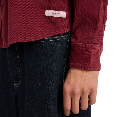 ELEMENT BUTTON DOWN REGULAR CORDUROY LS SHIRT ZINFANDEL