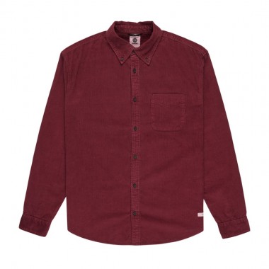 ELEMENT BUTTON DOWN REGULAR CORDUROY LS SHIRT ZINFANDEL