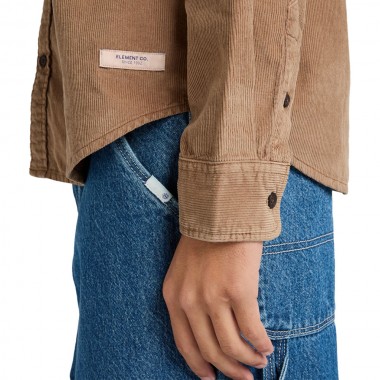 ELEMENT BUTTON DOWN REGULAR CORDUROY LS SHIRT CARIBOU