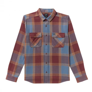RVCA THATLL WORK FLANNEL LS SHIRT RED EARTH