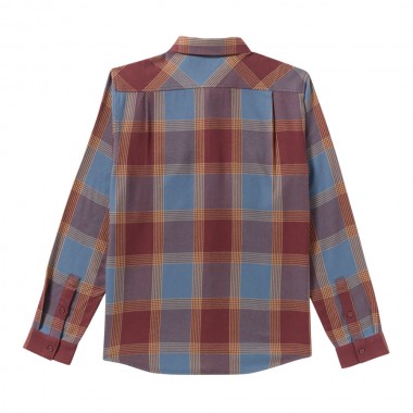 RVCA THATLL WORK FLANNEL LS SHIRT RED EARTH