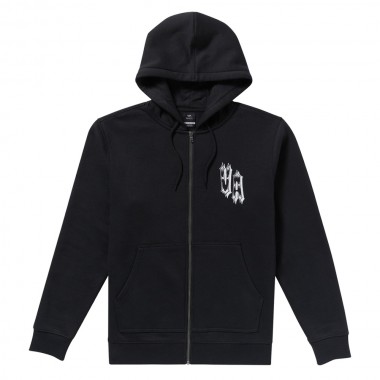 RVCA BENJ TIGER EYES ZIP HOODIE BLACK