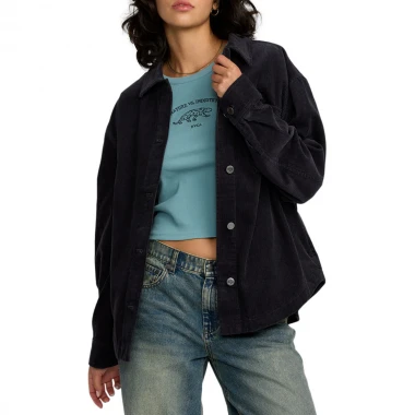 RVCA BIRDIE CORD W JACKET GRAVEL