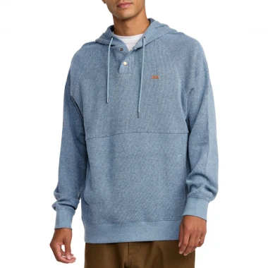 RVCA PORT PULLOVER 3 HOODIE VINTAGE NAVY HEATHER