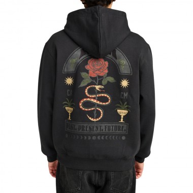 RVCA ROSES POSTER HOODIE BLACK