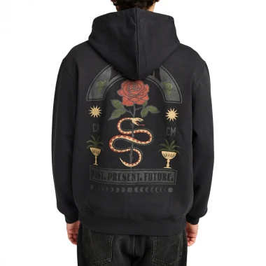 RVCA ROSES POSTER HOODIE BLACK