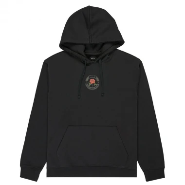 RVCA ROSES POSTER HOODIE BLACK