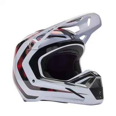FOX V1 KAIROS HELMET WHITE/FLUORESCENT RED