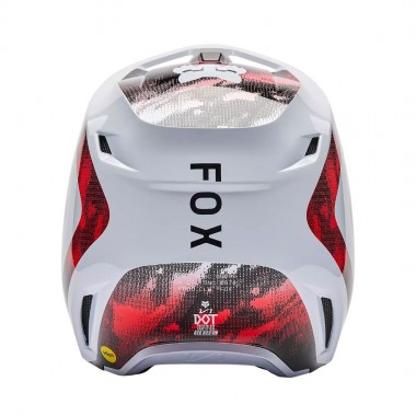 FOX V1 KAIROS HELMET WHITE/FLUORESCENT RED