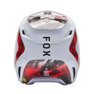 FOX V1 KAIROS HELMET WHITE/FLUORESCENT RED