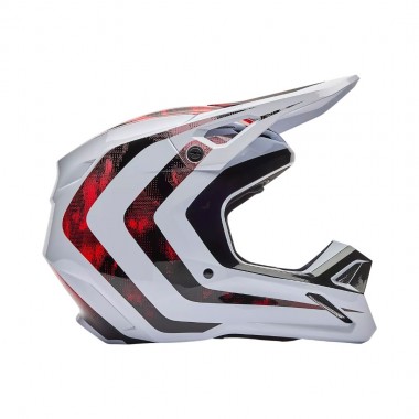 FOX V1 KAIROS HELMET WHITE/FLUORESCENT RED