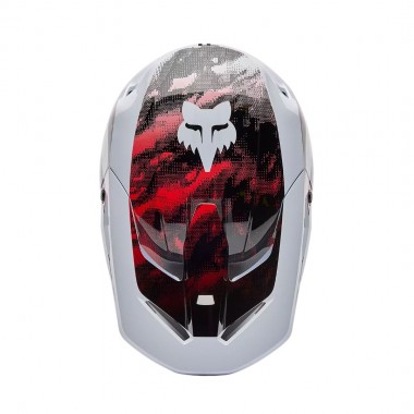 FOX V1 KAIROS HELMET WHITE/FLUORESCENT RED