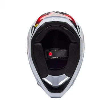 FOX V1 KAIROS HELMET WHITE/FLUORESCENT RED