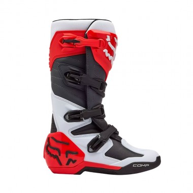 FOX COMP BOOTS WHITE/FLUORESCENT RED