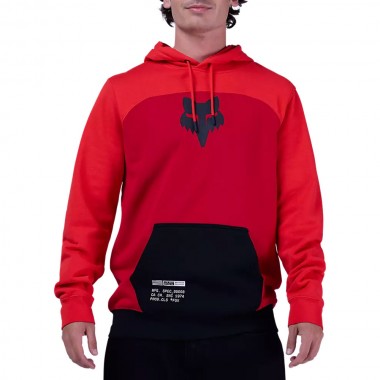 FOX FRACTURE PANELED HOODIE RED