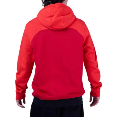 FOX FRACTURE PANELED HOODIE RED