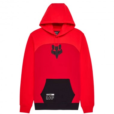 FOX FRACTURE PANELED HOODIE RED