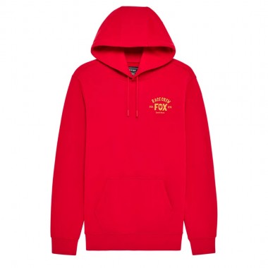 FOX SLOGAN HOODIE FLAME RED