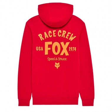 FOX SLOGAN HOODIE FLAME RED
