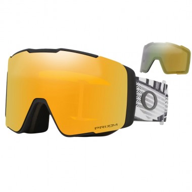 OAKLEY LINE MINER PRO L SNOW GOGGLES BLK FORGE/PR 24K&S.GOLD IR