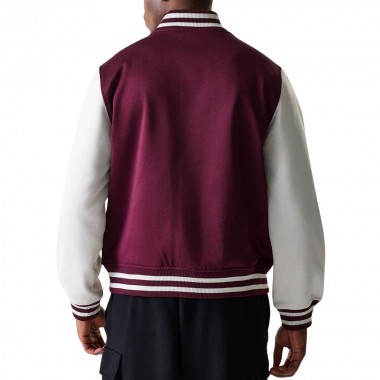 NEW ERA MLB LOS ANGELES DODGERS BOMBER JACKET DARK RED