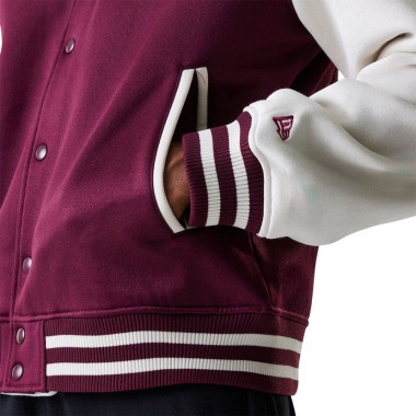 NEW ERA MLB LOS ANGELES DODGERS BOMBER JACKET DARK RED