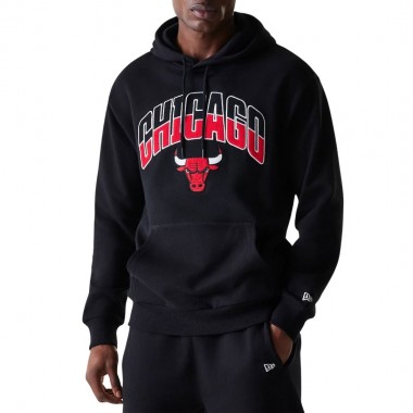 NEW ERA NBA CHICAGO BULLS ARCH GRPHIC OS HOODIE BLACK