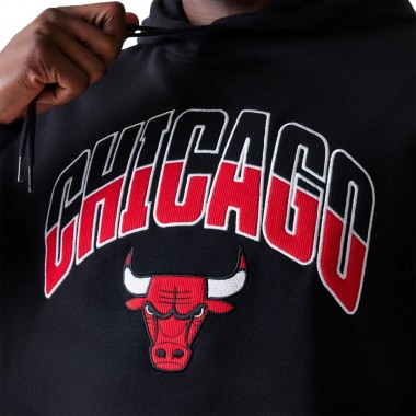 NEW ERA NBA CHICAGO BULLS ARCH GRPHIC OS HOODIE BLACK