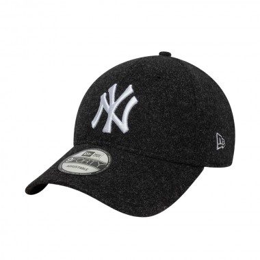 NEW ERA MLB NY YANKEES MELTON WOOL 9FORTY ADJ CAP BLACK