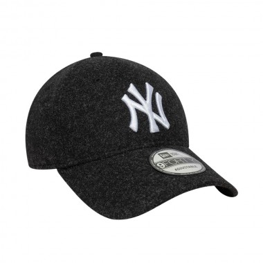NEW ERA MLB NY YANKEES MELTON WOOL 9FORTY ADJ CAP BLACK