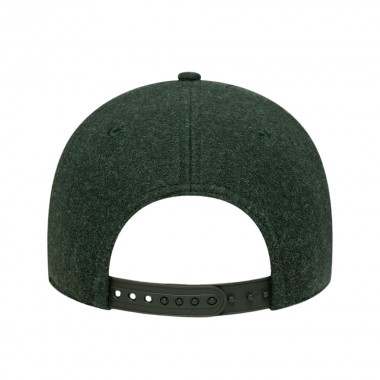 NEW ERA MLB LA DODGERS MELTON WOOL 9FORTY ADJ CAP DARK GREEN