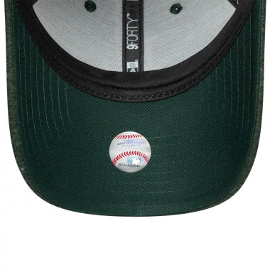 NEW ERA MLB LA DODGERS MELTON WOOL 9FORTY ADJ CAP DARK GREEN