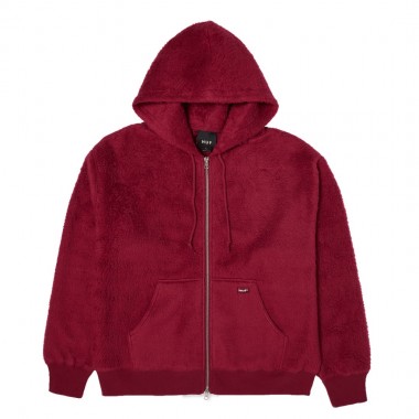 HUF CORSO HEAVYWEIGHT FLEECE ZIP HOODIE BERRY