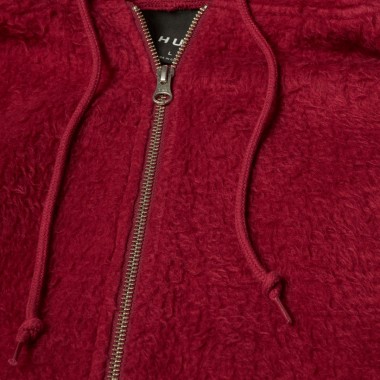 HUF CORSO HEAVYWEIGHT FLEECE ZIP HOODIE BERRY