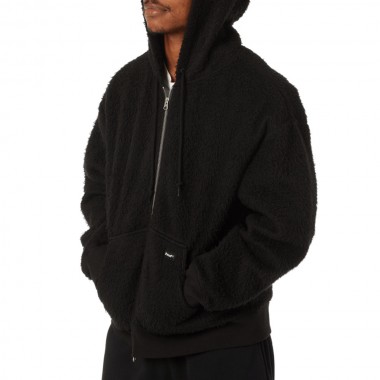 HUF CORSO HEAVYWEIGHT FLEECE ZIP HOODIE BLACK