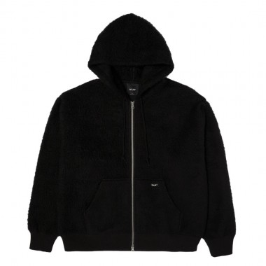 HUF CORSO HEAVYWEIGHT FLEECE ZIP HOODIE BLACK