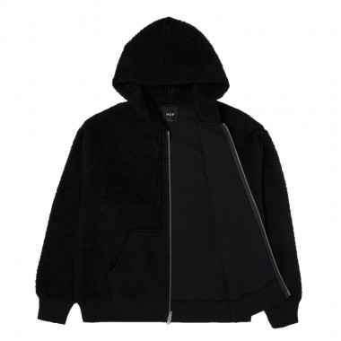HUF CORSO HEAVYWEIGHT FLEECE ZIP HOODIE BLACK